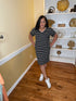 Palms Springs - t shirt dress (black/ivory)